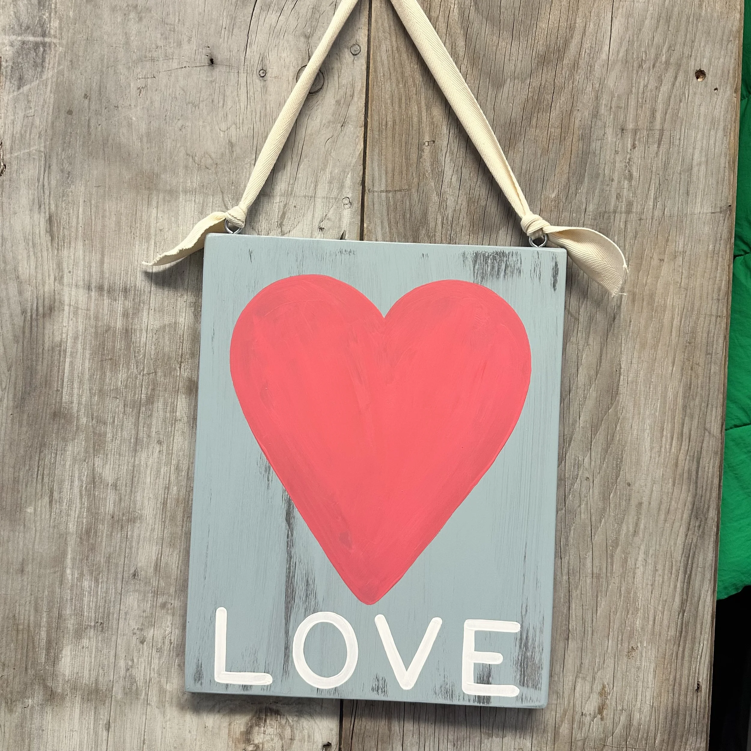 Heart CAP Love Wood Sign