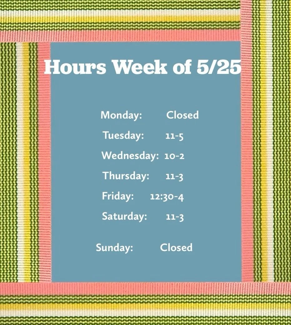 Best guess hours for the week. We did some switching around to be open on Saturday normal hours. Will post if they change!