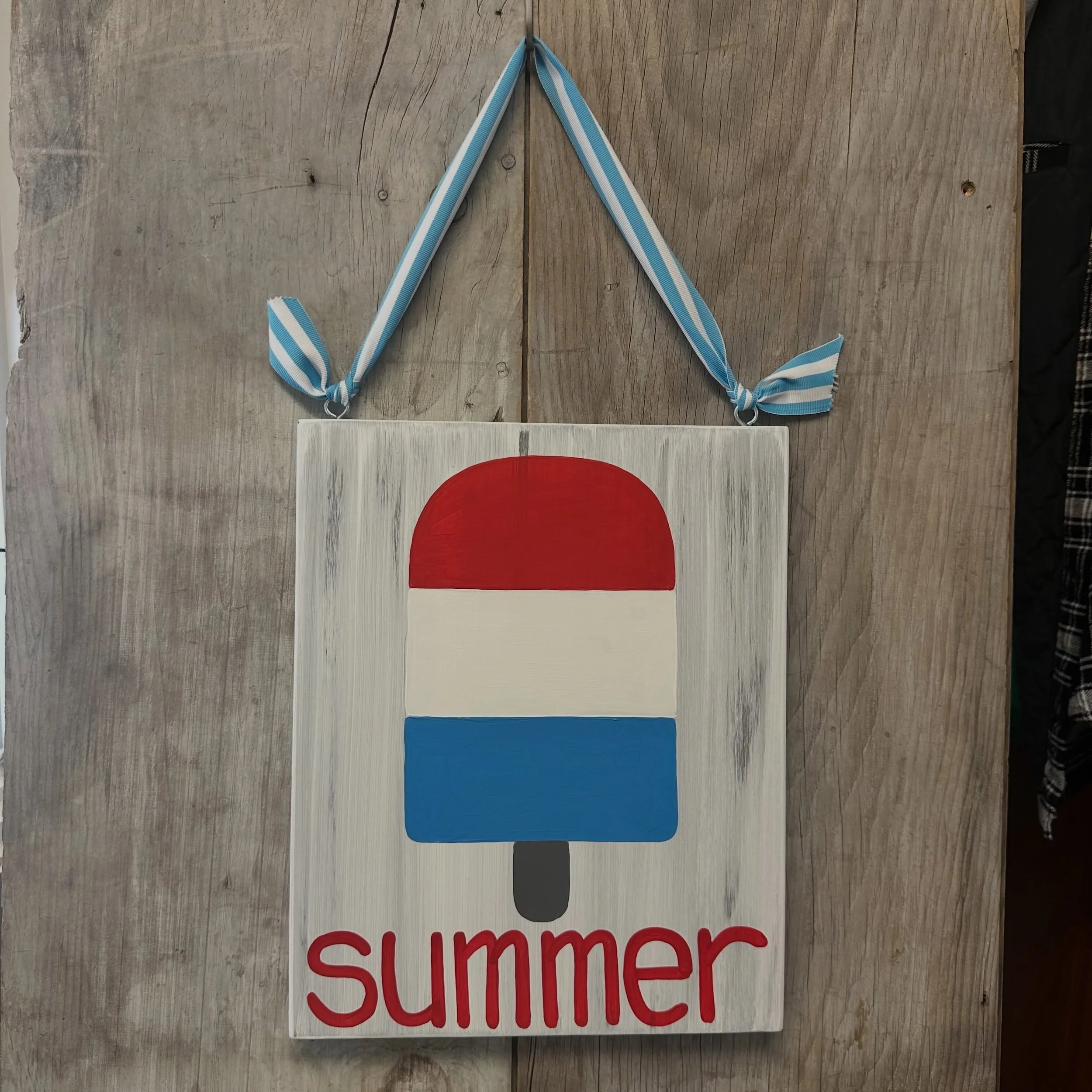 It's been a busy week of custom orders and family events. Here are a few of the new items...more to come. After my first trip to the beach, inspired for more summer vibes and signs. I will post the walls of the barn later today after we ribbon a few 
