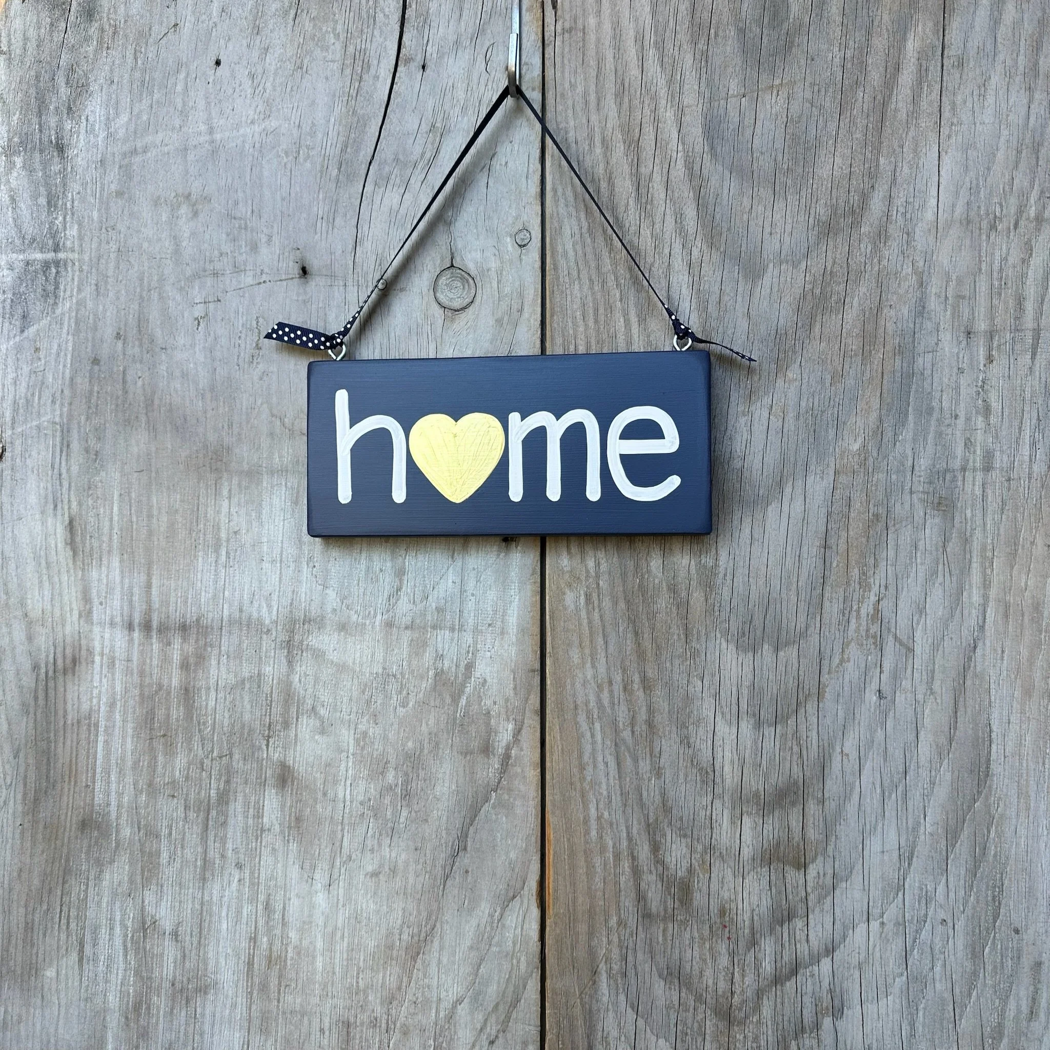 Small Home Heart Wood Sign