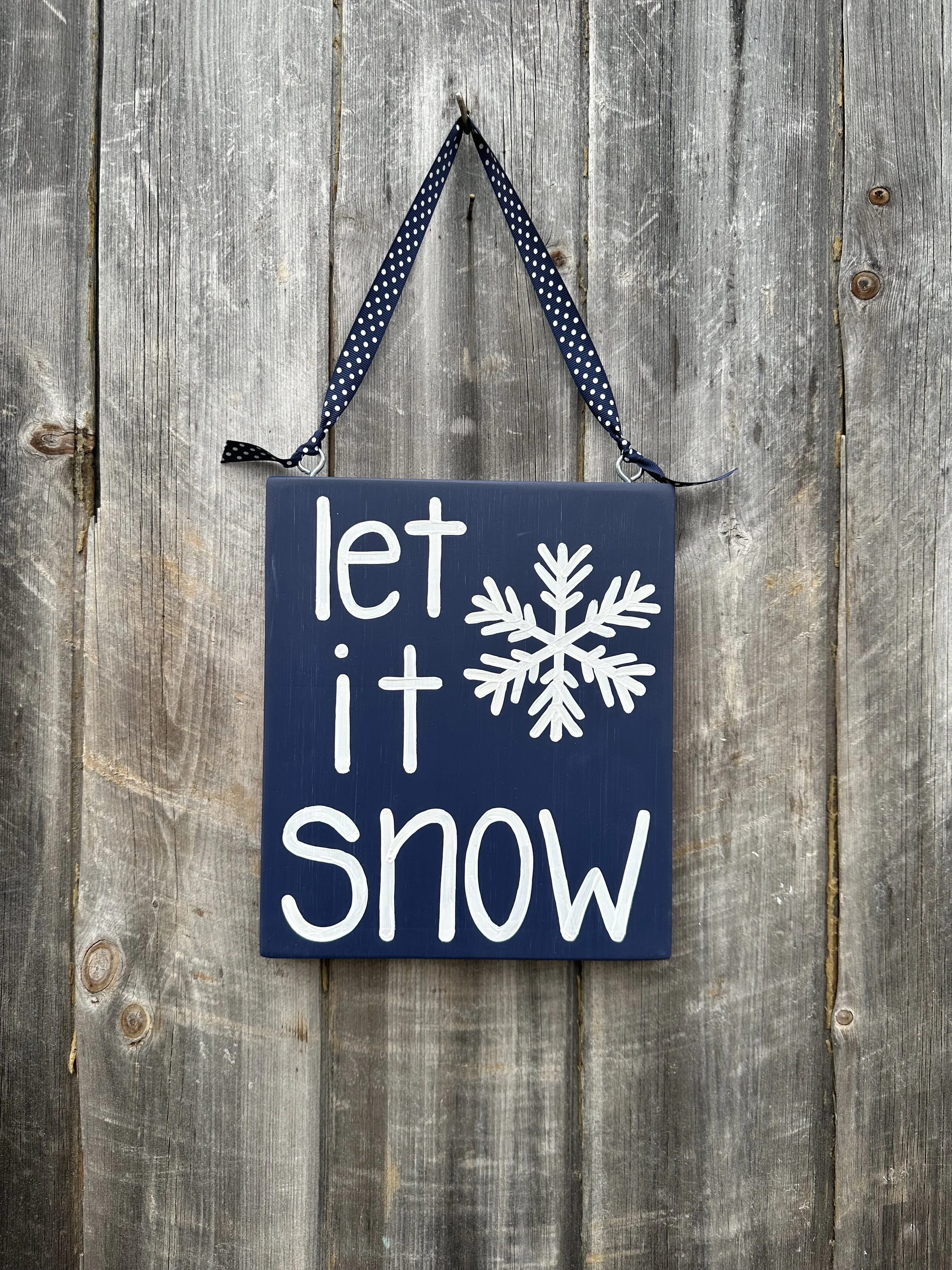 Let it Snow Wood Sign