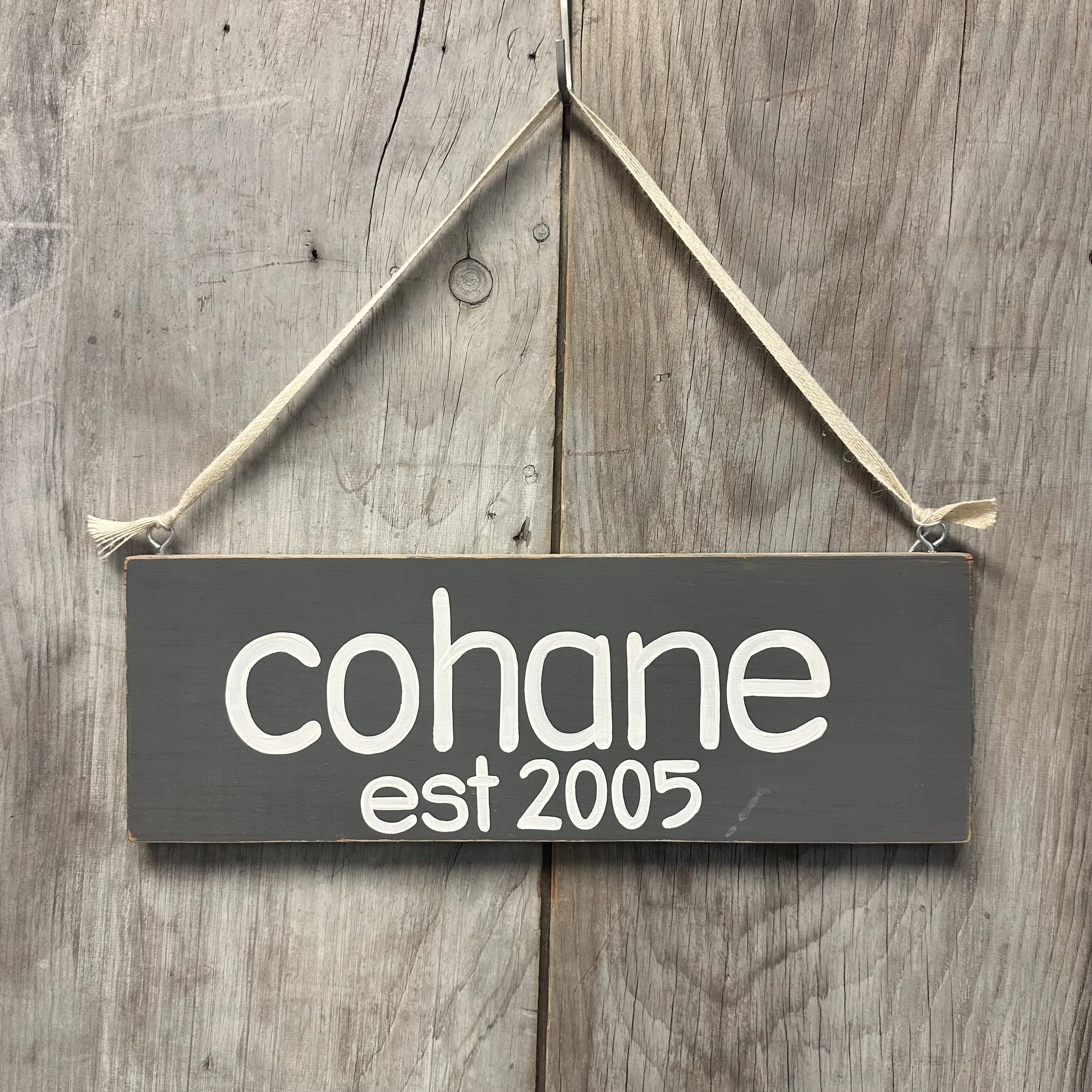 Last Name Establish Date Wood Sign