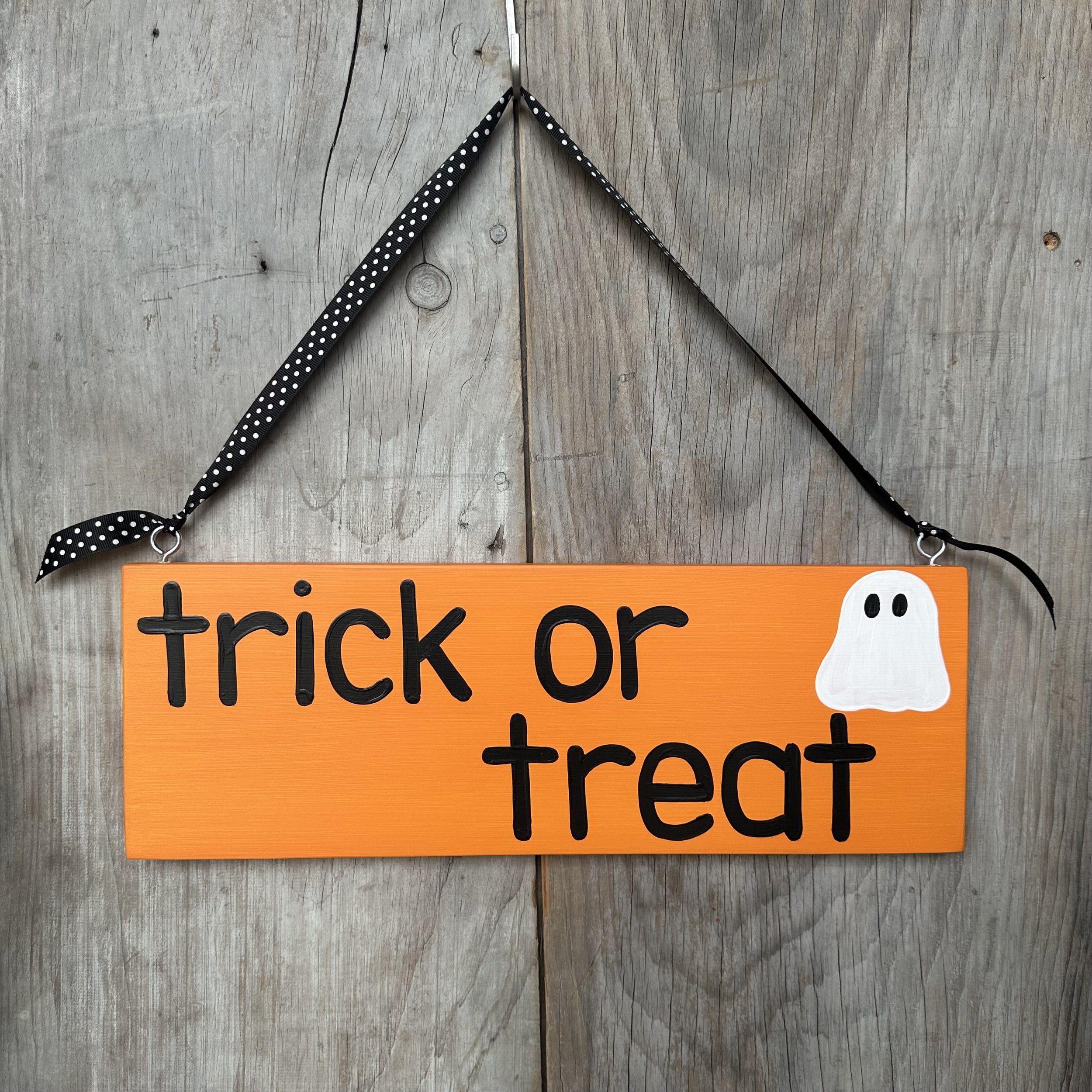 Trick or Treat Wood Sign