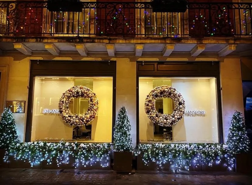 Christmas decorated shop window