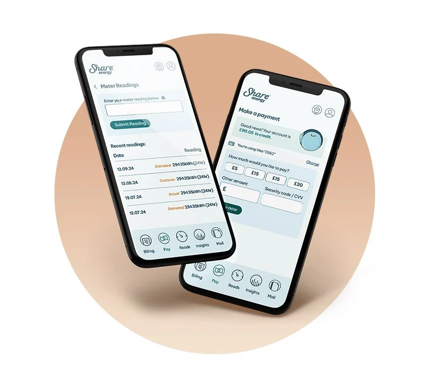 Share Energy Customer App visuals
