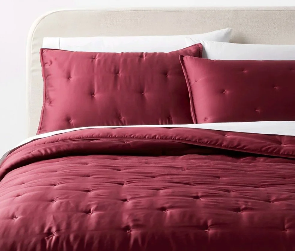 Brand New Threshold Wine Red Full/Queen Cooling Comforter Set