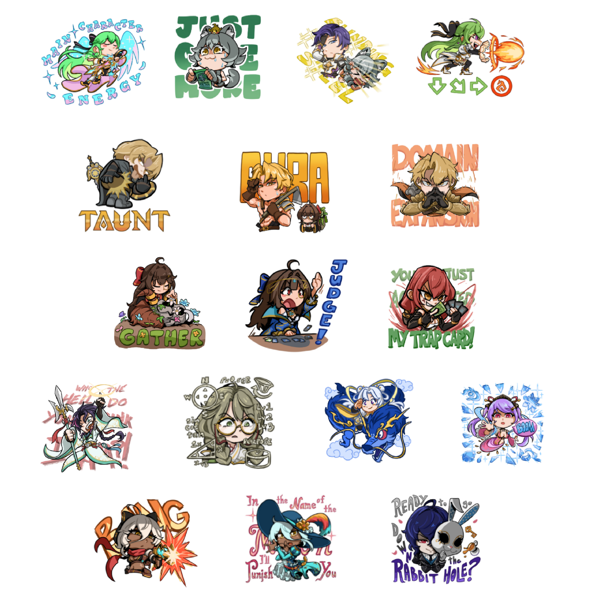 Grand Archive - champions - stickers