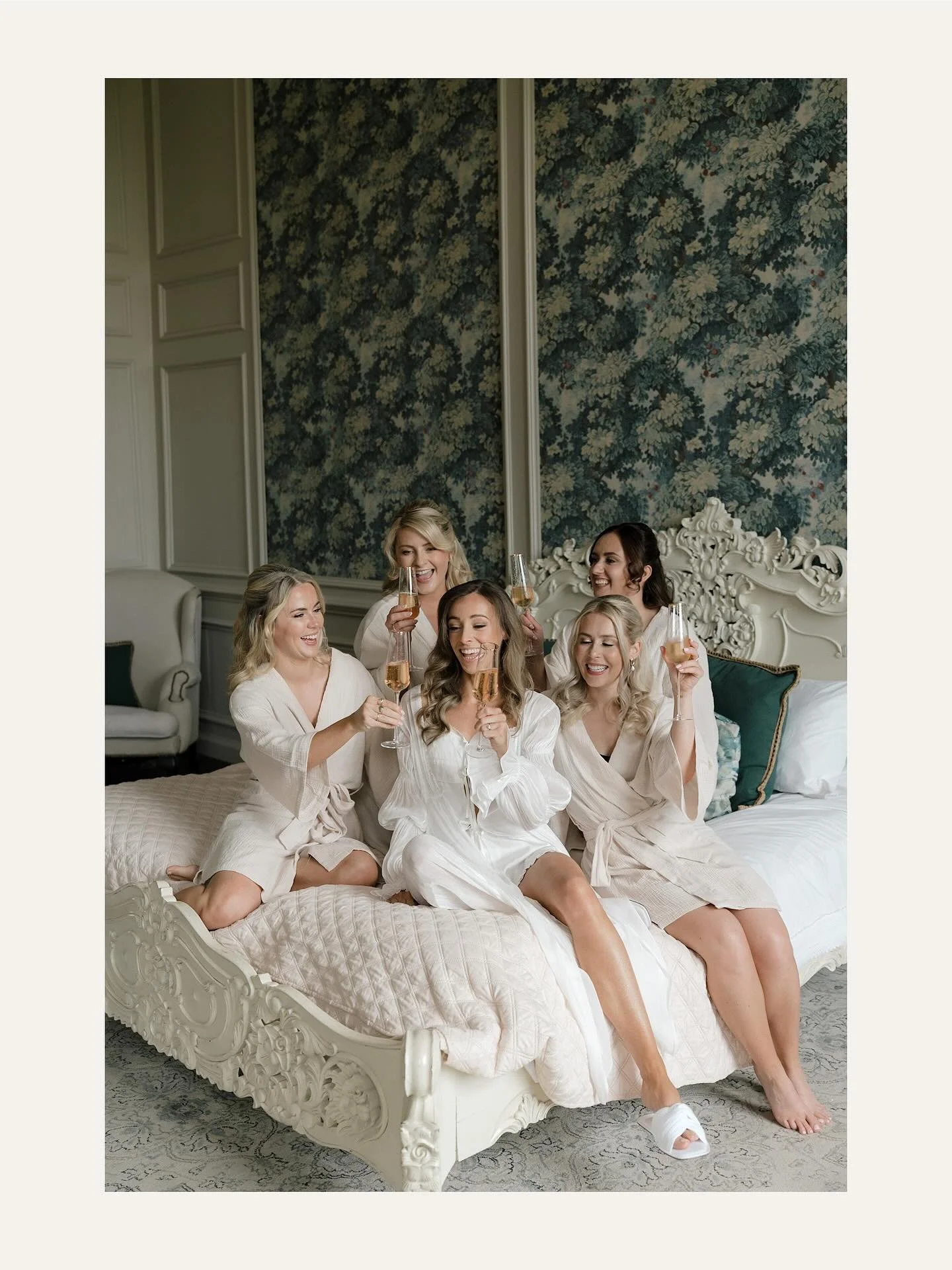 Good bridal party energy with Sarah and her girls in the most beautiful bridal suite

Venue @brymptonhouse
Dress @suzanneneville
Shoes @charlottemillsshoes
Florist &amp; Styling @brymptonstyling
Catering @the_frenchkitchen
Film @seanraymondfilms
Hair