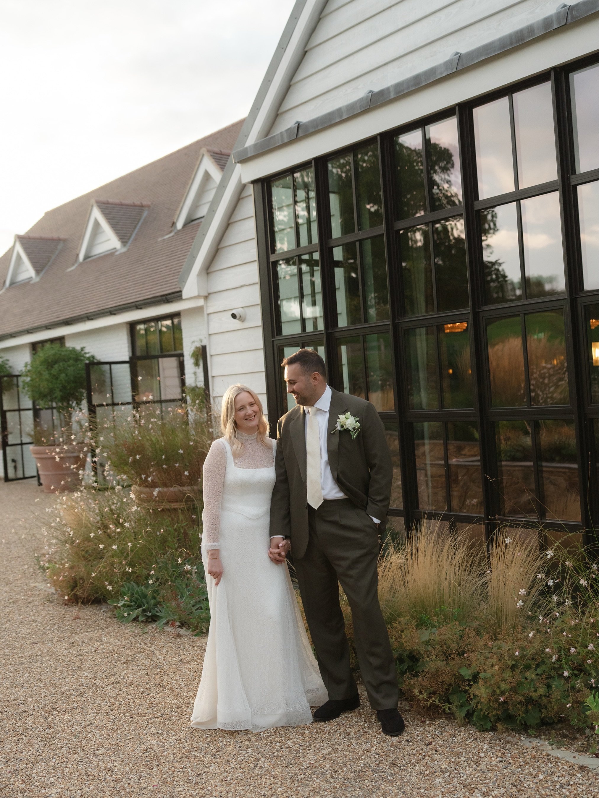 A beautiful backdrop for Kitty &amp; Lucas at @limekilnsussex. A stunning day for two beautiful people.

Venue @limekilnsussex 
Dress @missbushbridal @jesuspeiroofficial 
Suits @pjohnsonworld 
Florist @thistle_and_string 
Catering Barwood&amp;Schumac