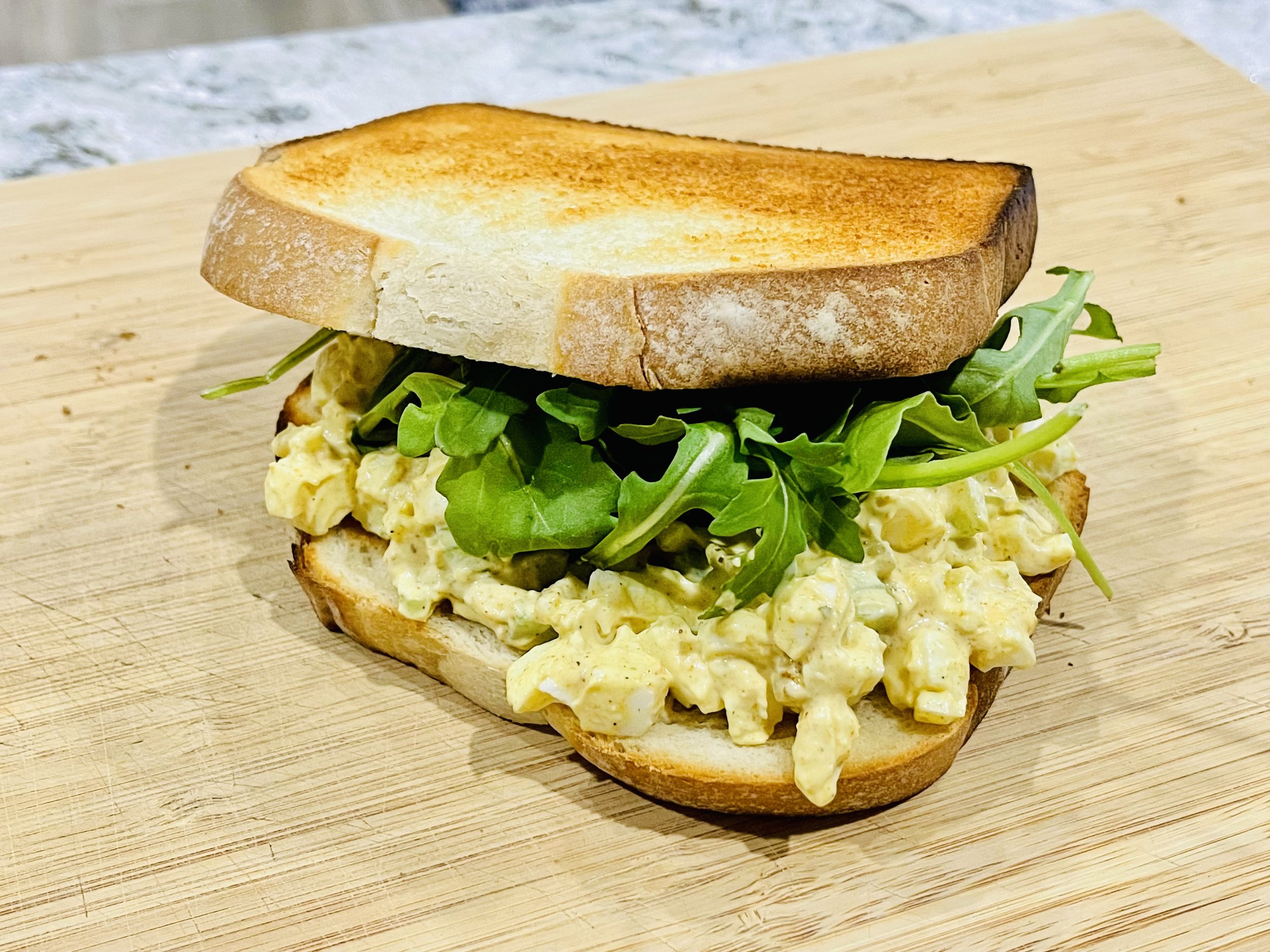 curried egg salad sandwich — Pig Cow Chicken Fish