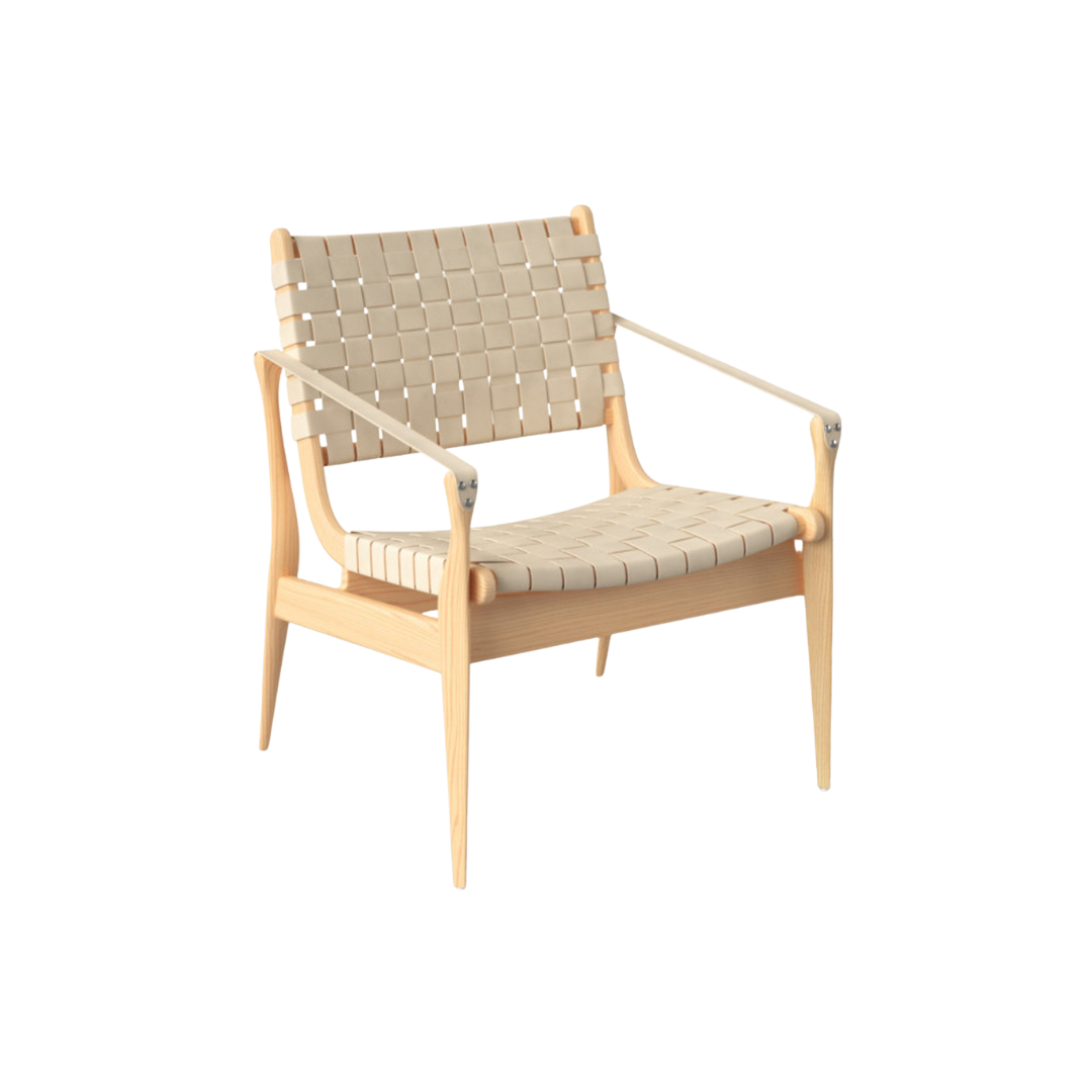 WOVEN LEATHER ARMCHAIR