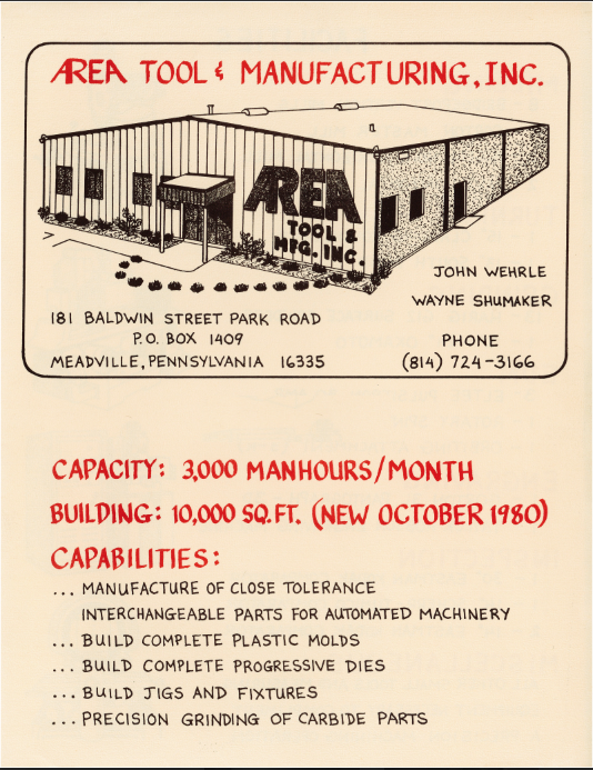 Area Tool &amp; Manufacturing Celebrates 50 Years of Manufacturing Reliability