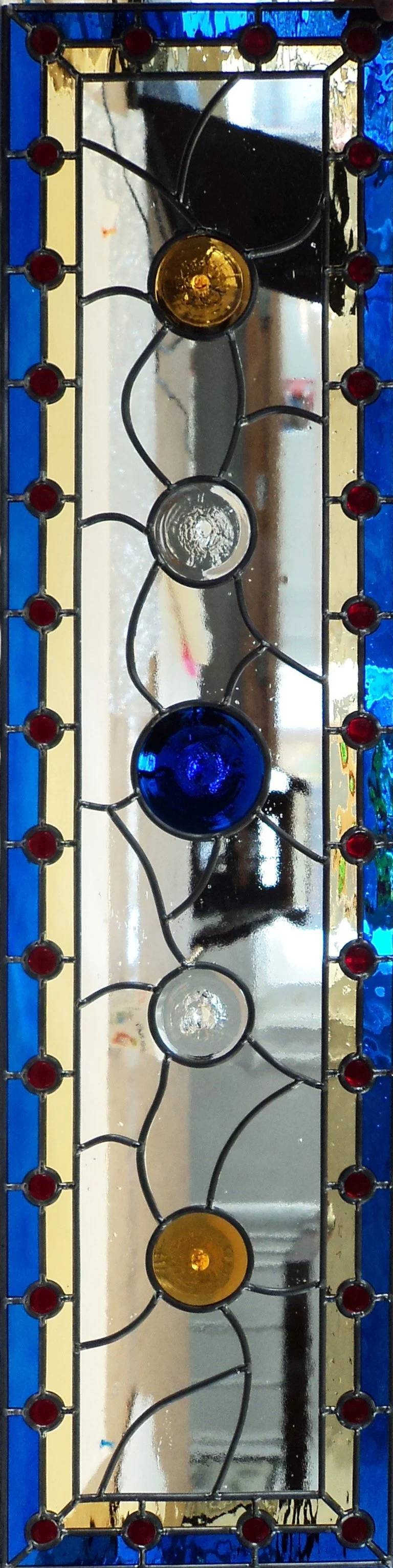 Commission Sidelight with Rondelles - 120 pieces - 12" x 47" - 4 panels