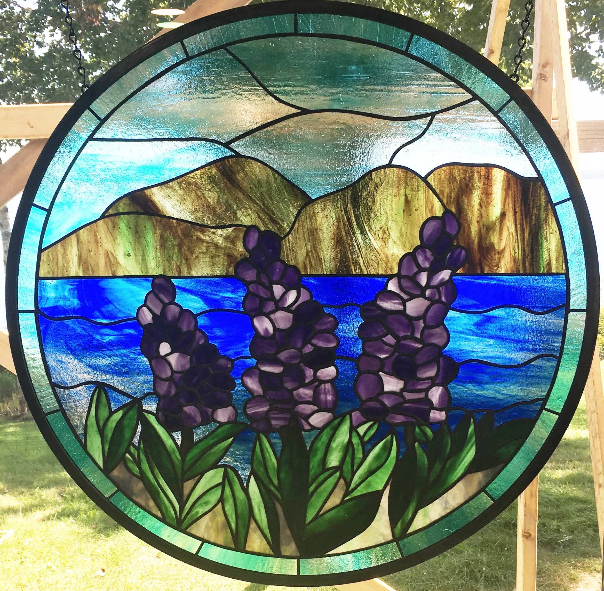 A Day at Jordan Pond Commission - 222 pieces - 24" diameter