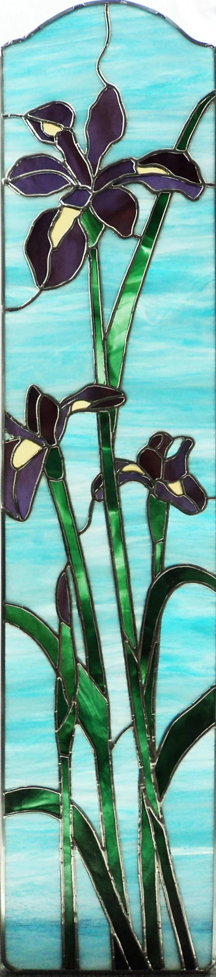 Commission Iris Cabinet Door - 89 pieces - 7" x 31"
