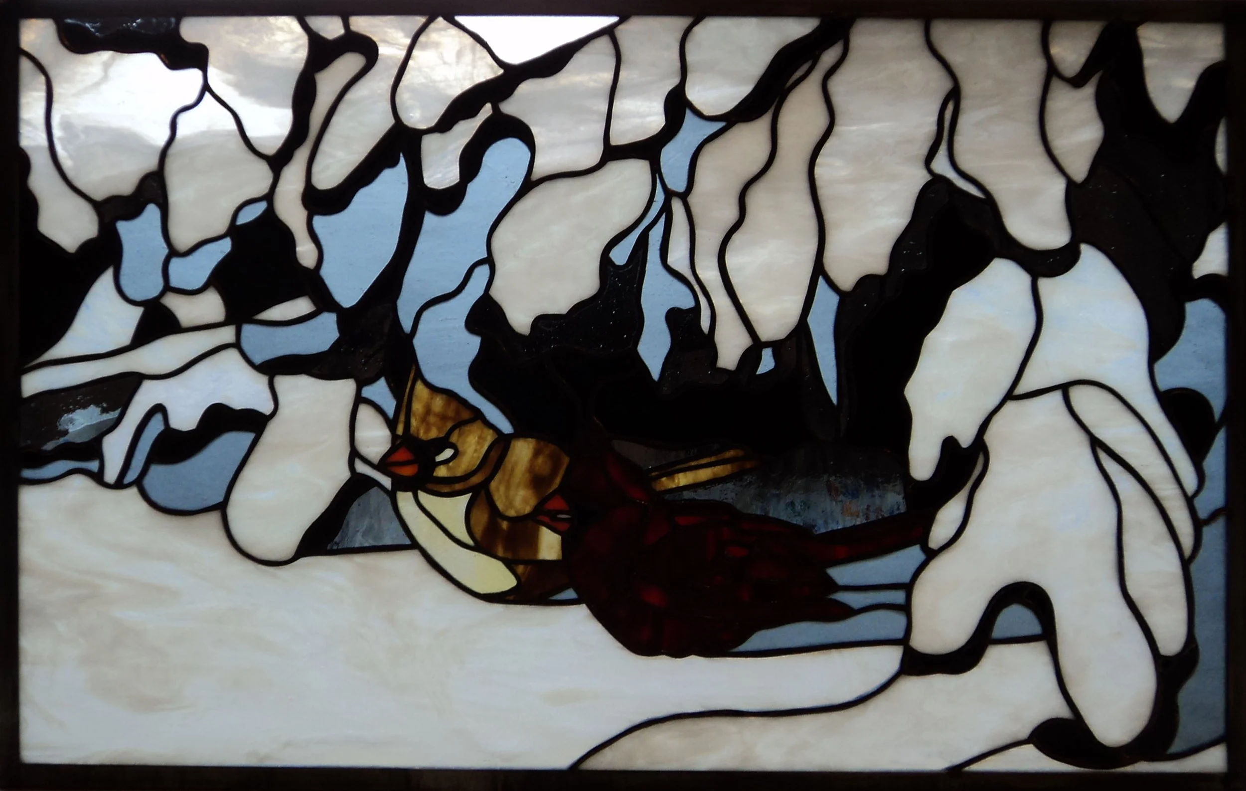 Cardinals in the Snow - 137 pieces - 23" x 17"