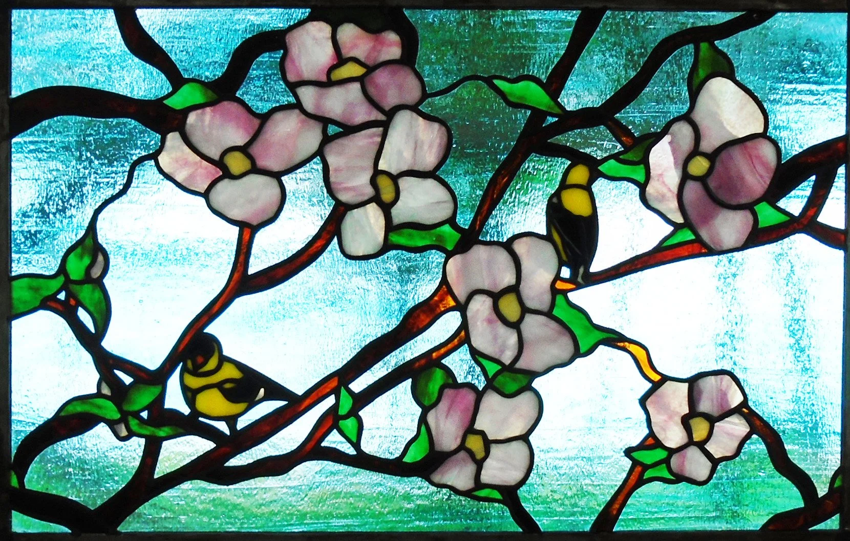Birds & Dogwood Triptych - Goldfinches - 172 pieces - 21" x 13"