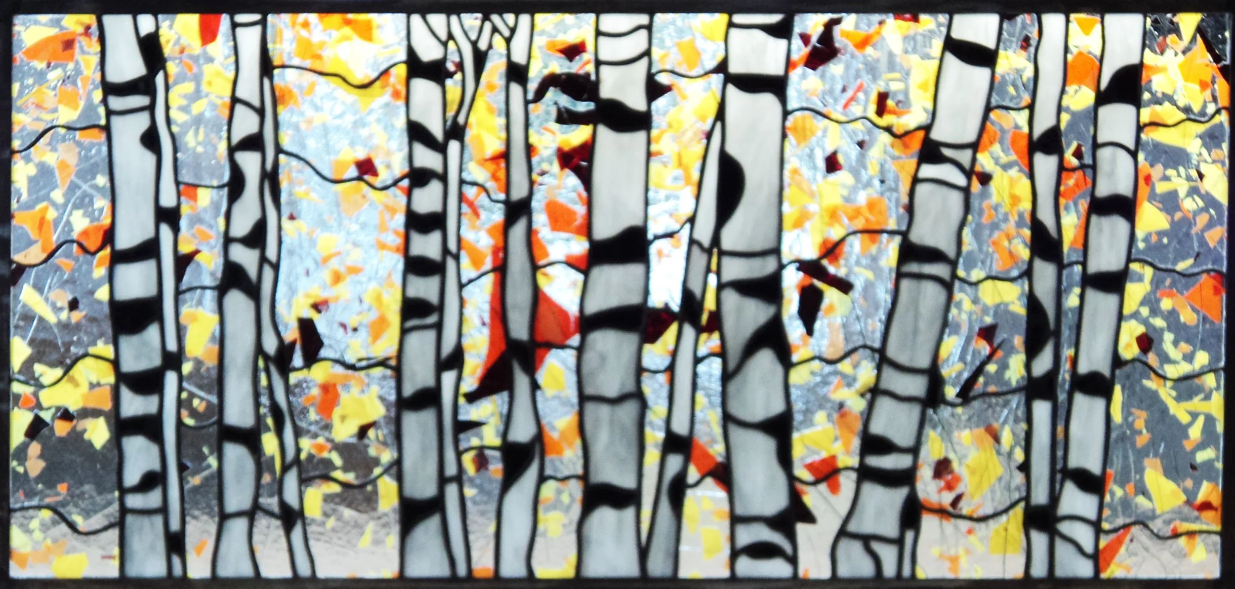 Commission - Birches Expanded - 220 pieces - 27" x 17"