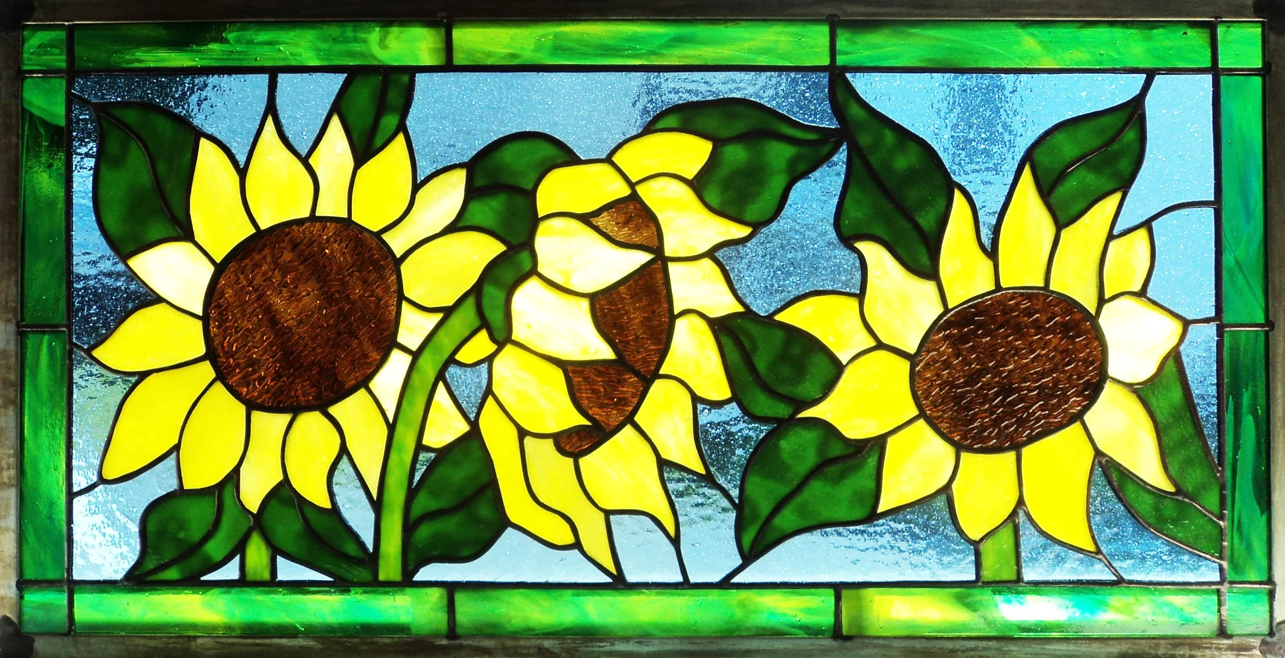 Sunflower Transom - 112 pieces - 22" x 11.5"