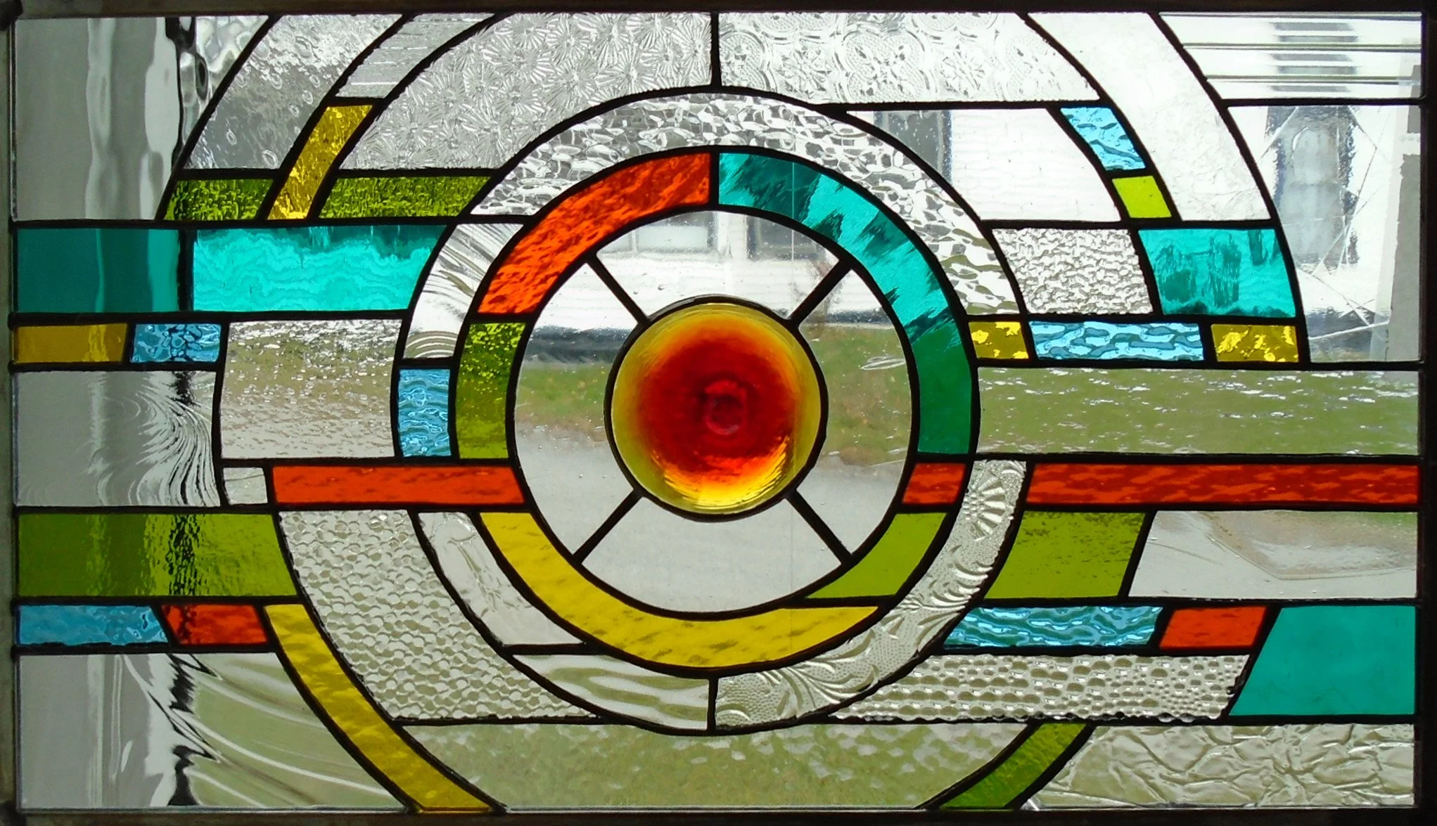 Abstract Curves with Rondelle - 59 pieces - 12" x 20.5"