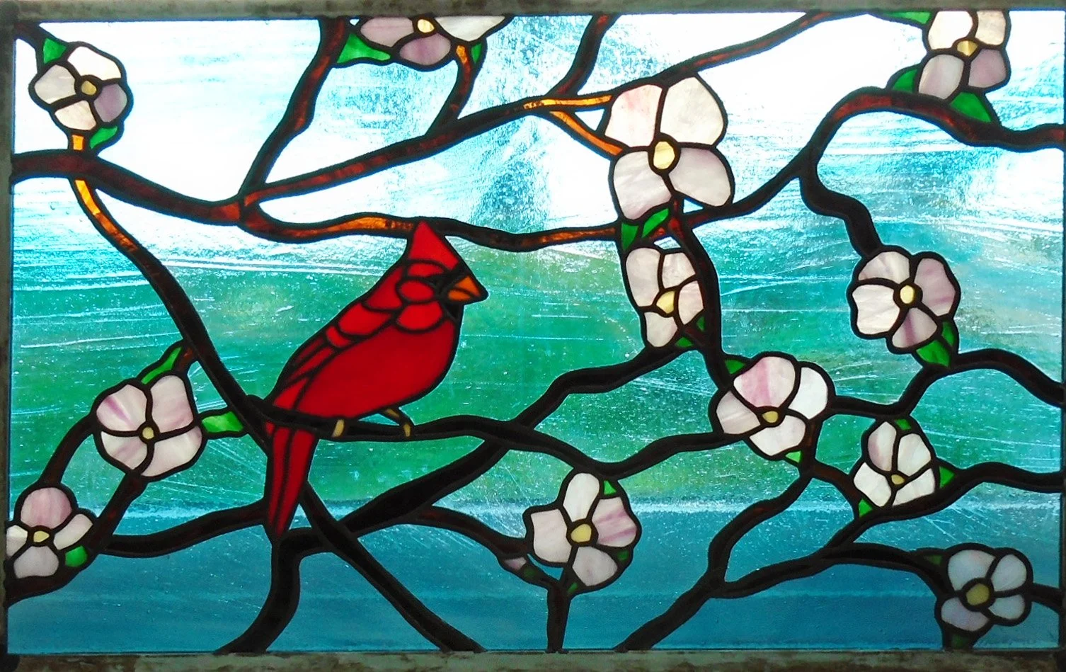 Birds & Dogwood Triptych - Cardinal - 192 pieces - 21" x 13"