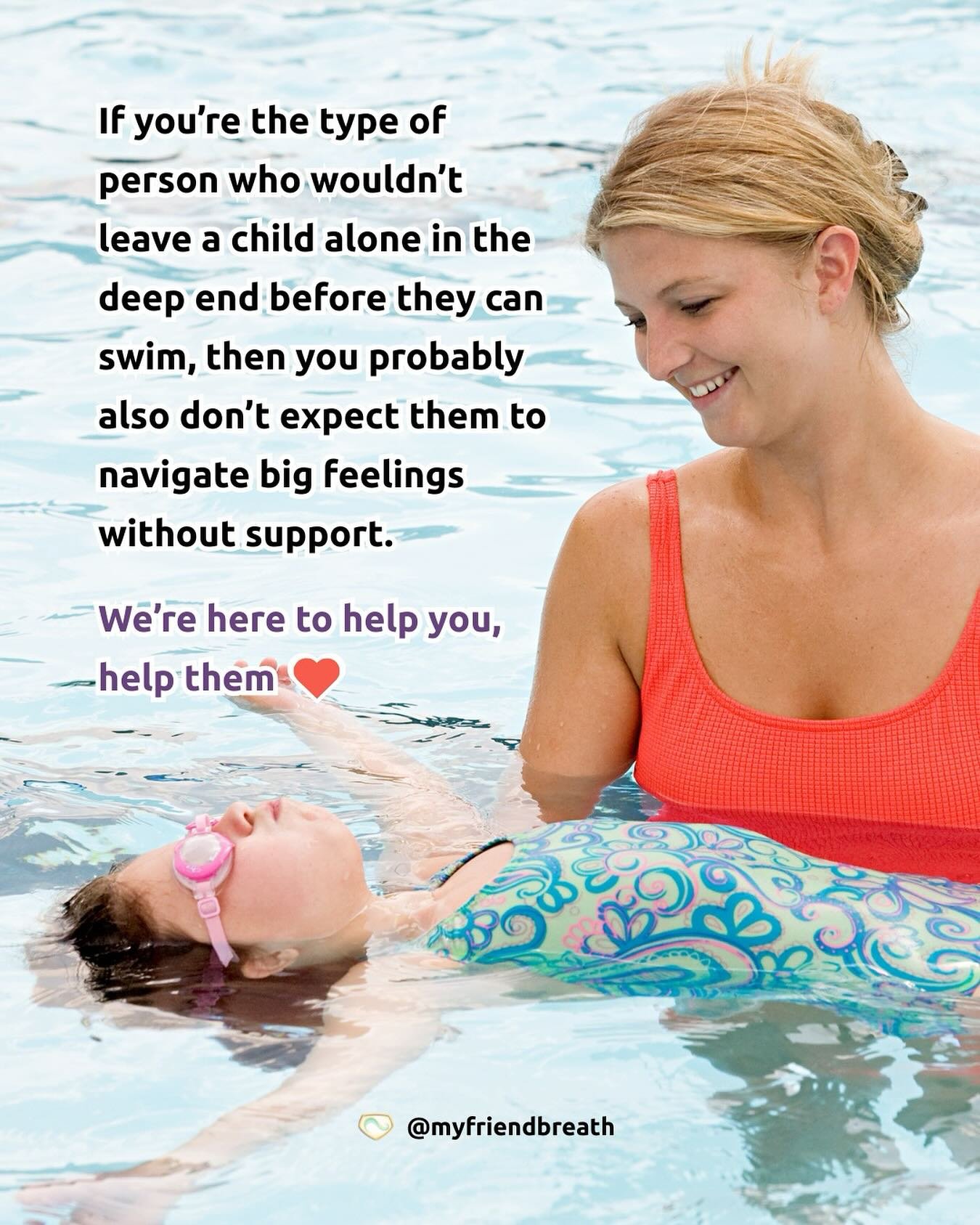 Swimming is a life skill that most parents prioritize teaching their kids.

But you don&rsquo;t just send your child into the pool and say, &ldquo;Go on, swim!&rdquo;

Instead you, or a trusted adult, will...

🏊🏼 Hop in beside them.
🏊🏽&zwj;♀️ Gui