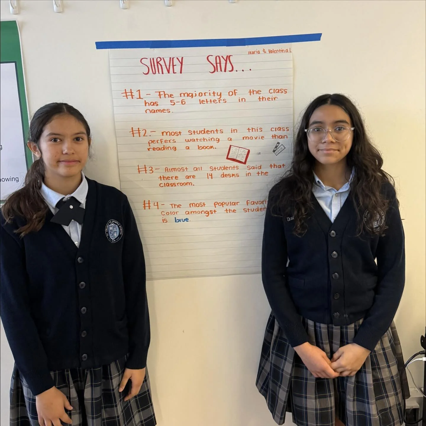 Onward 2 High School Algebra 1 Honors students at St. Thomas the Apostle school became statisticians by crafting thoughtful questions, conducting surveys, and presenting their findings with confidence! Director Ms. Ramirez will be launching the Onwar