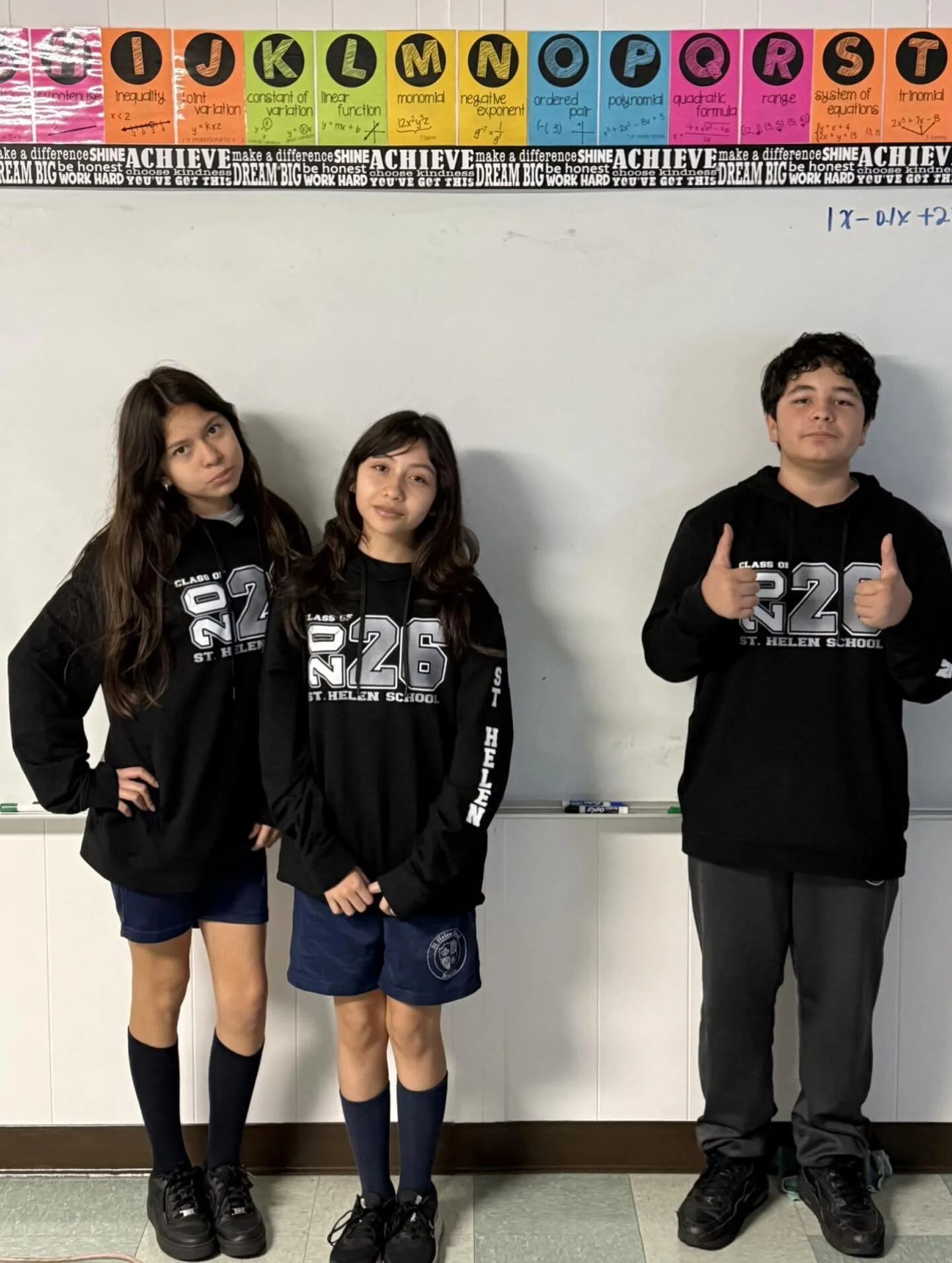 Algebra 1 Honors students at St. Helen competed in a friendly competition! 🏆 Our Bruins put their math skills to the test with an interactive challenge on writing, solving and interpreting equivalent equations&mdash;speed, accuracy, and strategy wer