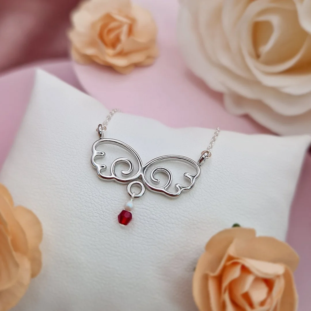 Angelic Wing Necklace Silver Red Square.jpg