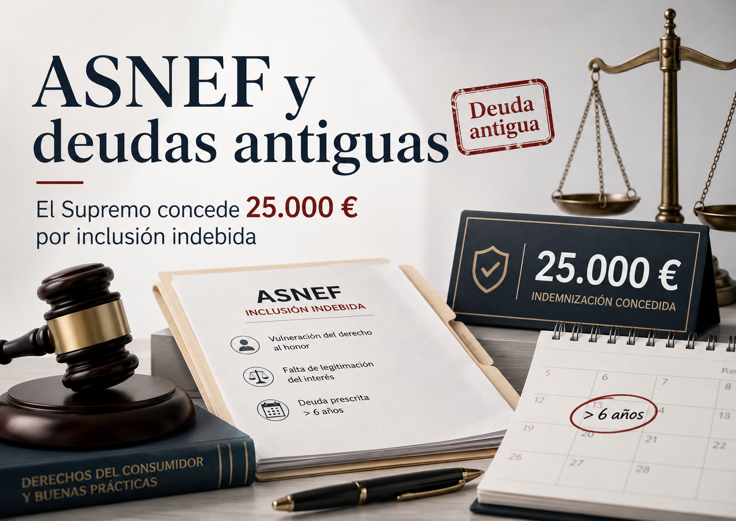 ¿Pueden incluir una deuda antigua en ASNEF? El Tribunal Supremo concede una indemnización de 25.000 euros