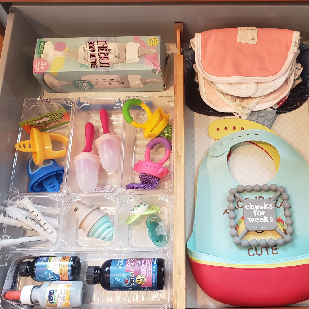 kitchen drawer organization for baby