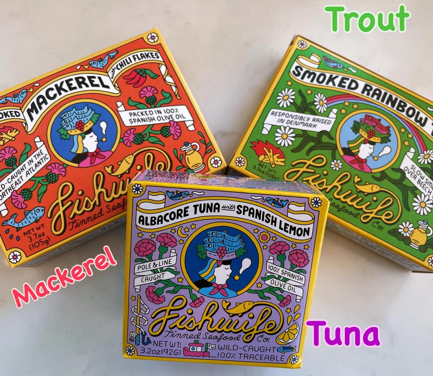 Just In, for all the #tinnedfish lovers out there come check out our newest flavors ~ Smoked Mackeral, Albacore Tuna, &amp; Smoked Rainbow Trout. Find this and so much more only at #coastalprovisionsnewbedford