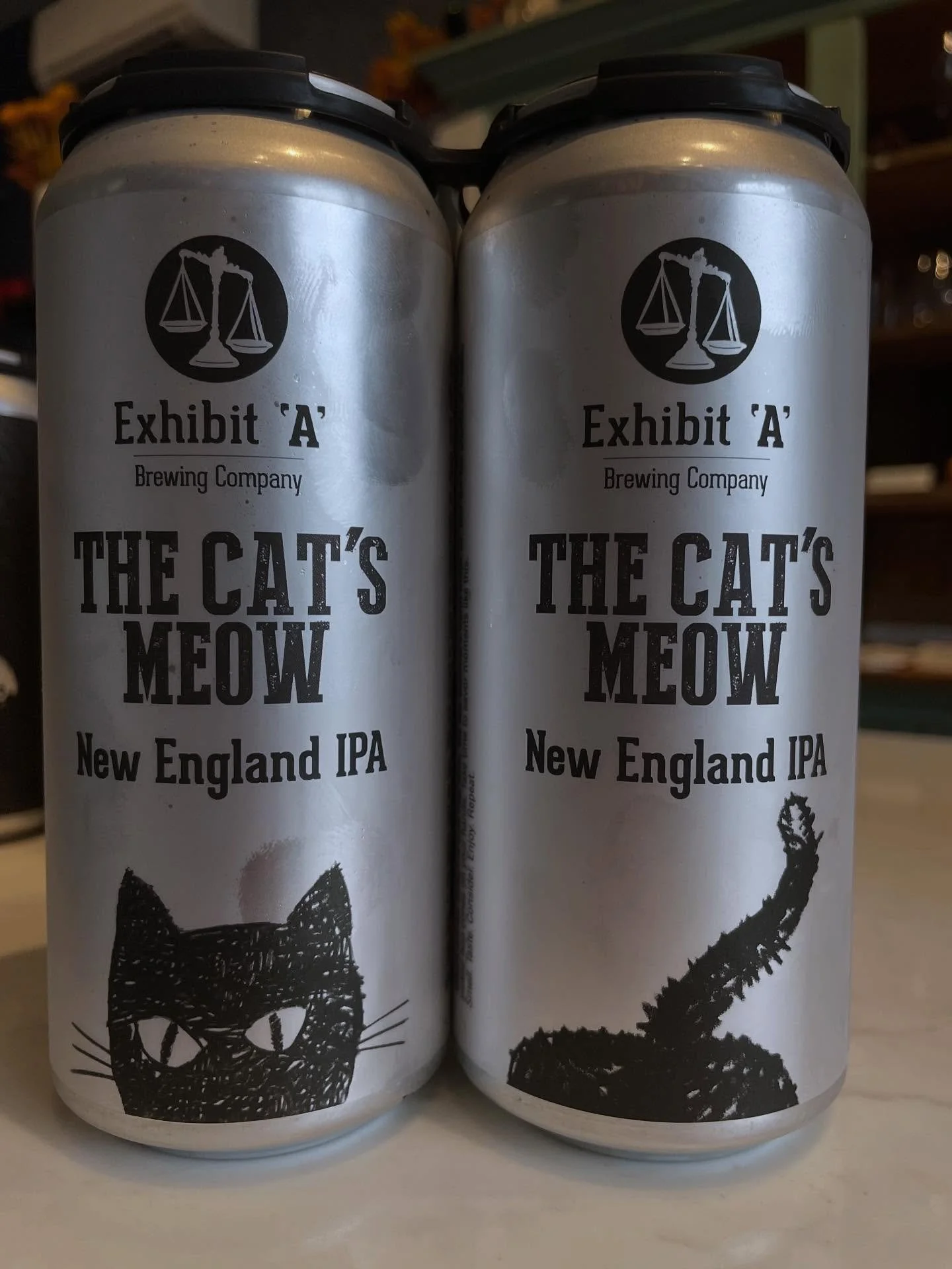 Here is just a couple of are new beers from Exhibit A brewery  the cat&rsquo;s meow a single IPA and Hair Raiser a hazy double IPA both great smooth and tasty.