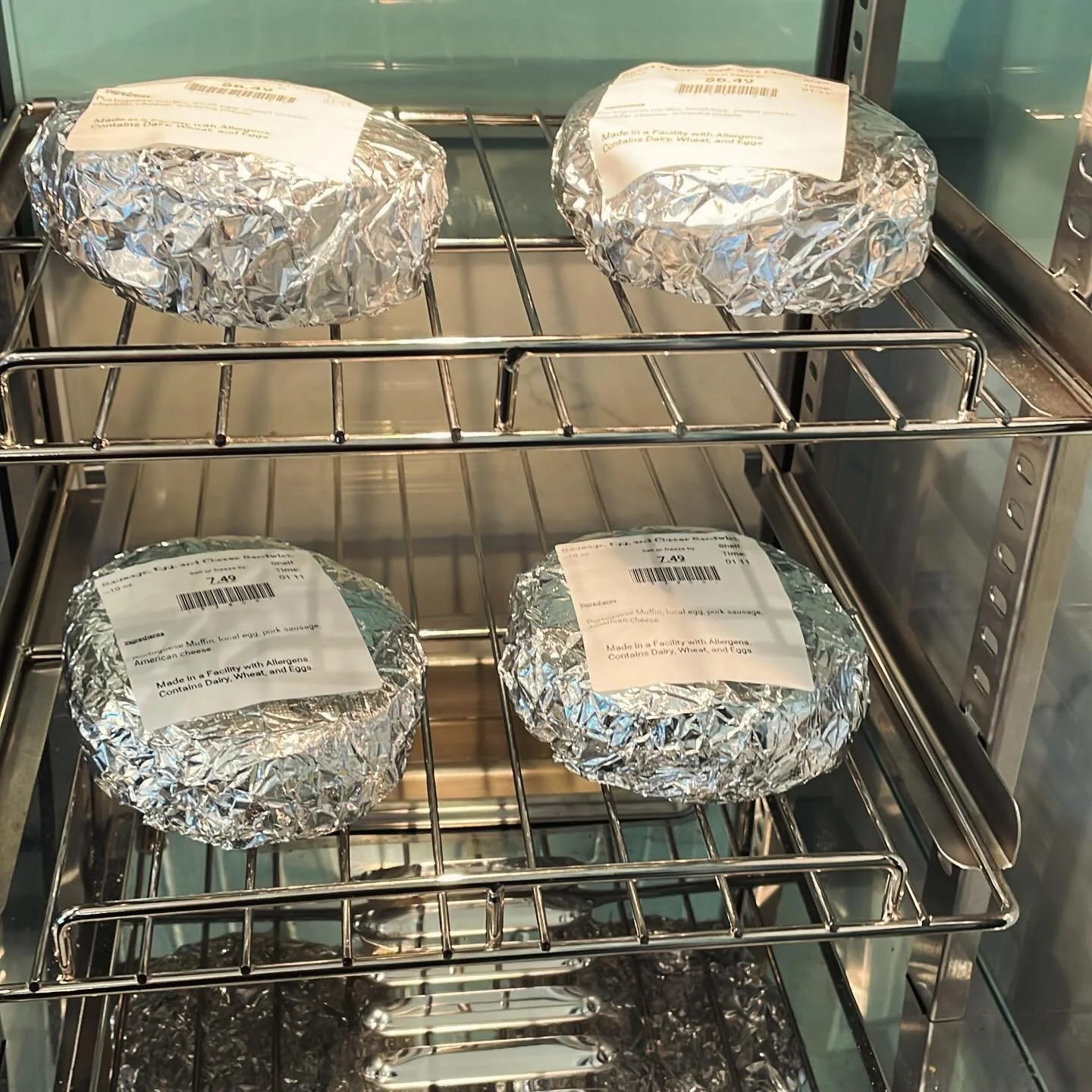 Hot and ready breakfast sandwiches, we have sweet potato and sausage today