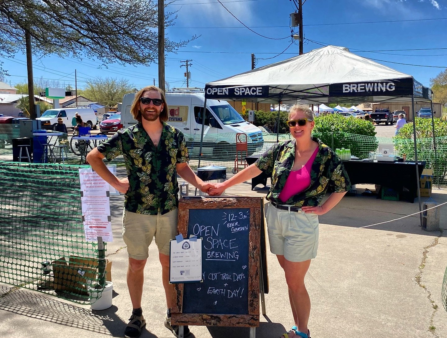 Open Space Brewing is at CDT Trail Days x Gila Earth Day!🍻🌎🌞This is a total bucket list moment for us and we&rsquo;re so excited to be here as part of the celebration with a beer garden! Today we&rsquo;re pouring our annual Trail Days Haze Hazy IP