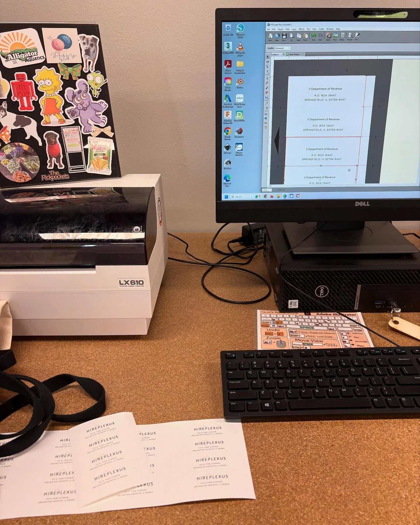 Yes I could use Avery label templates to make my return address labels&hellip;but it is so much more fun to have an excuse to go to the Makerspace and make something boring, pretty!