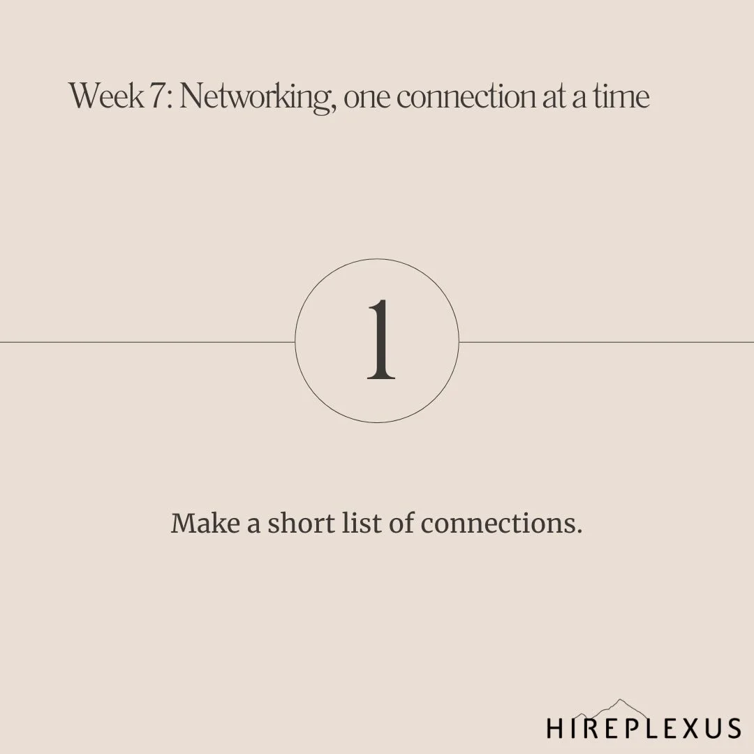 Week 7 in my series on kick-starting a job search is about figuring out who to contact.

By now, we&rsquo;ve talked through how to organize your resume and gather your materials. This week, we shift toward connection.

You are not starting from zero.