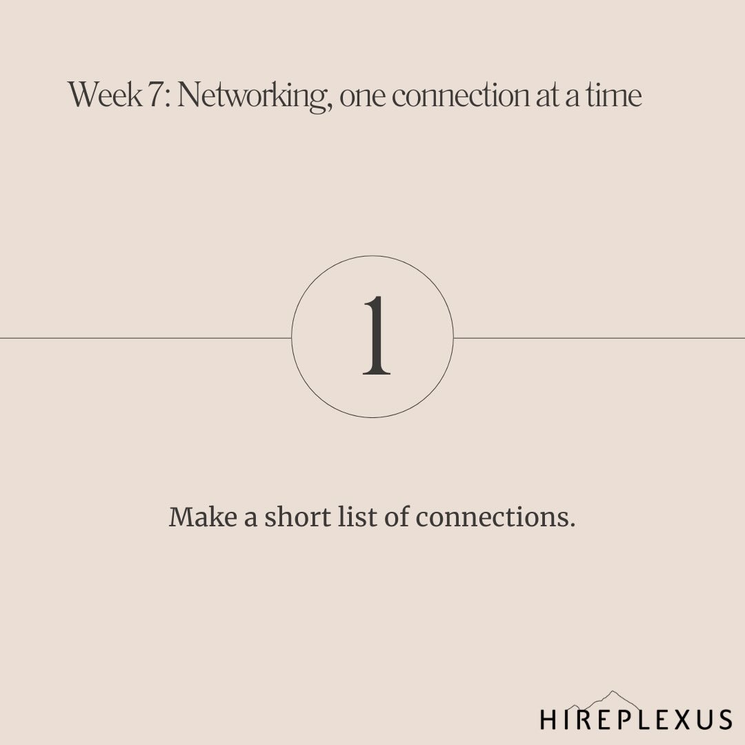Week 7 in my series on kick-starting a job search is about figuring out who to contact.

By now, we&rsquo;ve talked through how to organize your resume and gather your materials. This week, we shift toward connection.

You are not starting from zero.