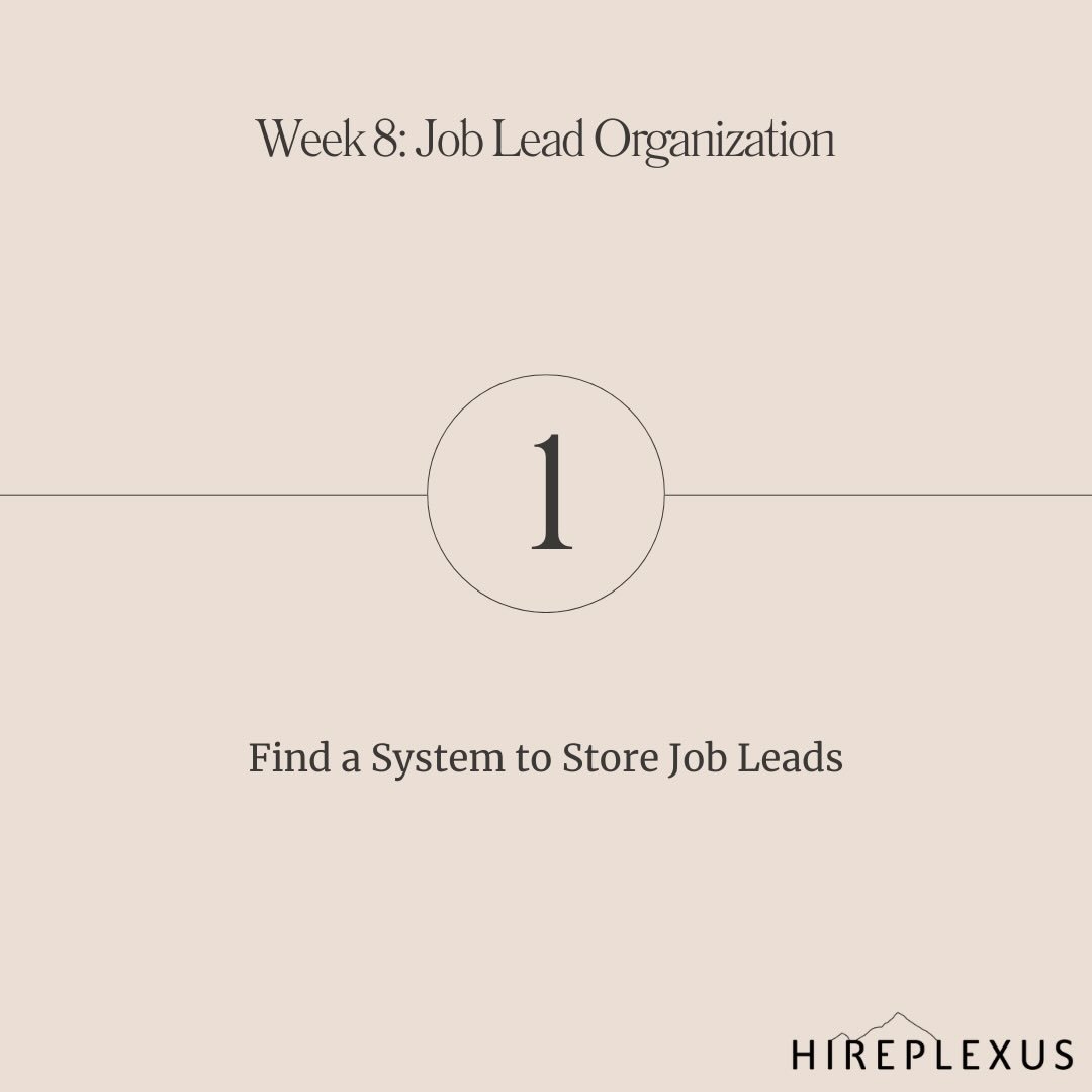 Week 8 in my series on kick-starting a job search is about organizing the jobs you&rsquo;re finding. 

Once opportunities start appearing, things can get messy fast and getting organized can help you gain some control in your search. Instead of relyi
