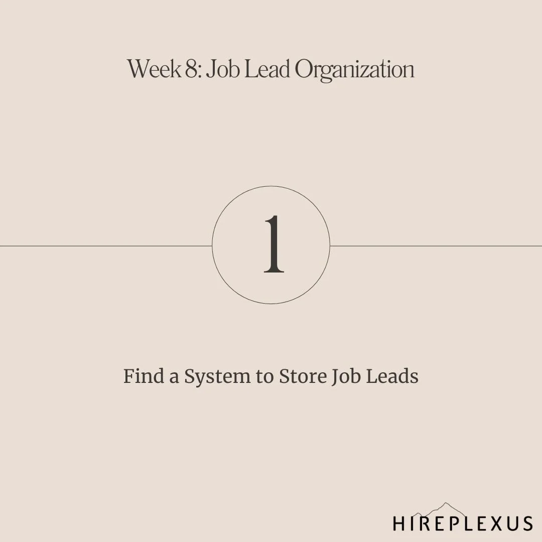 Week 8 in my series on kick-starting a job search is about organizing the jobs you&rsquo;re finding. 

Once opportunities start appearing, things can get messy fast and getting organized can help you gain some control in your search. Instead of relyi