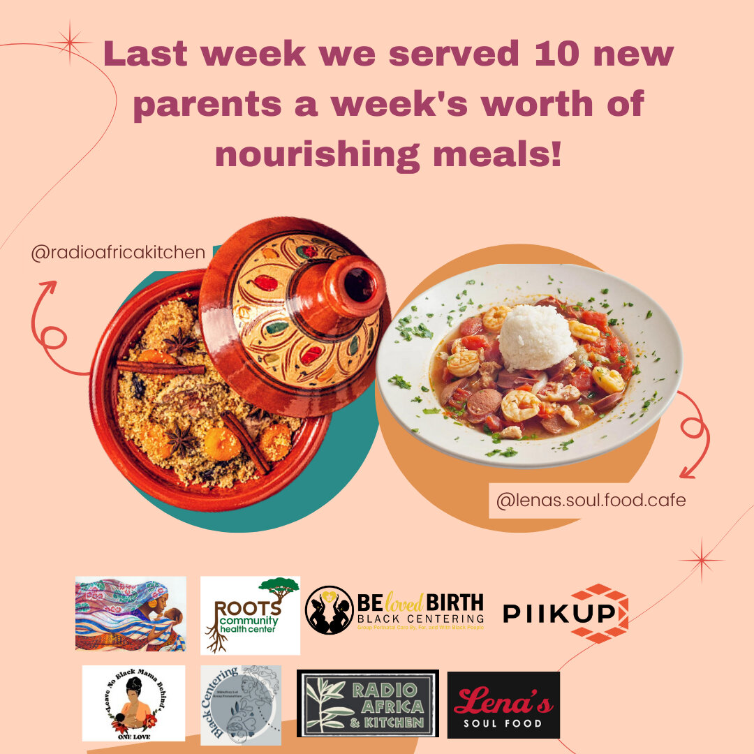 Last week, 80 Postpartum meals went out to 10 new moms and birthing people from @oneloveblackcommunity , @beblkcentering, @blackcentering, and @rootsempowers⁠​​​​​​​​​​​​​​​​!! 🎉🖤​​​​​​​​​​​​​​​​​​​​​​​​​​​​​​​​​​​​​​​​​​​​​​​​​​​​​​​​​​​​​​​​​​​​​