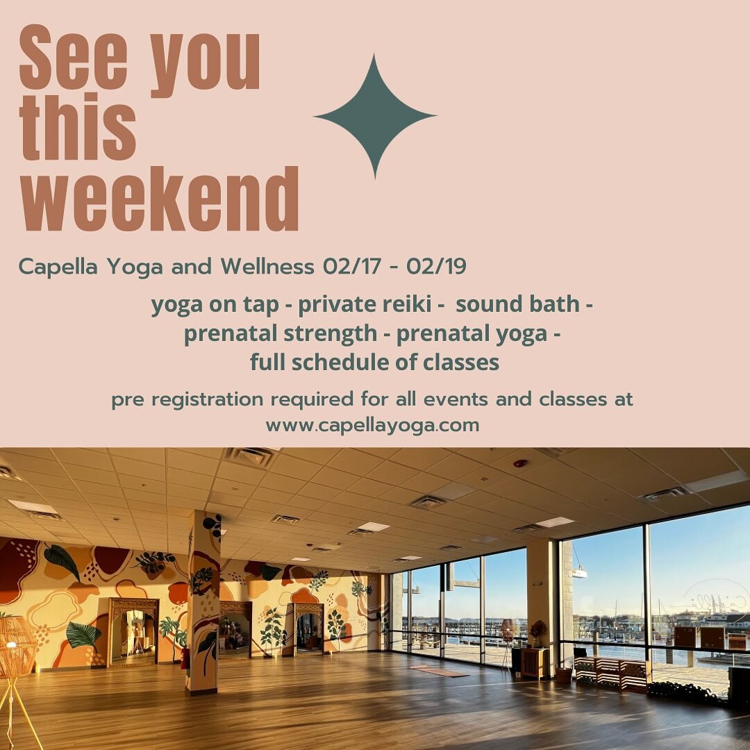 Weekend is almost here @capellayoga and we have got plans for you !

✨ Full schedule of classes
✨Saturday 11 AM Yoga on Tap  with @beepresentwithjonna inside the @breakrockbrewing tap room ( last slide for discount) 
✨ Saturday 6:30 PM Evening Sound 