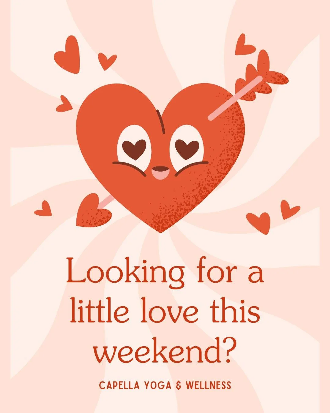 💖 Love is in the air @capellayoga 

This Valentine&rsquo;s Weekend, we&rsquo;re celebrating love in all its forms &mdash;
✨ self-love
✨ Galentine&rsquo;s love
✨ love for movement
✨ love for supporting small businesses

Come down to the boardwalk and