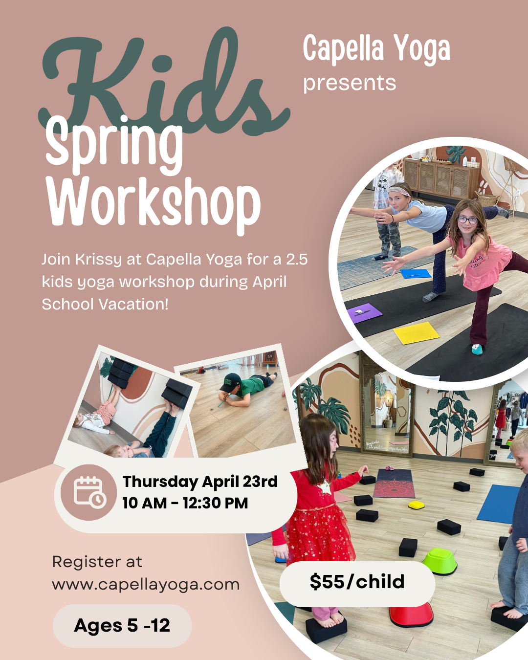 Spring-Themed Kids Yoga Workshop (2.5 hours) with Balabends