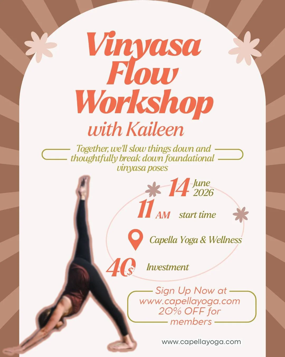 @kaileenelizabeth Workshops are back ✨&hellip;.

Sunday June 14th at 11 AM an All Levels Vinyasa Yoga Workshop 

Join us for a welcoming 90-minute Vinyasa Yoga Workshop designed for students who are brand new to yoga, returning after time away, or si