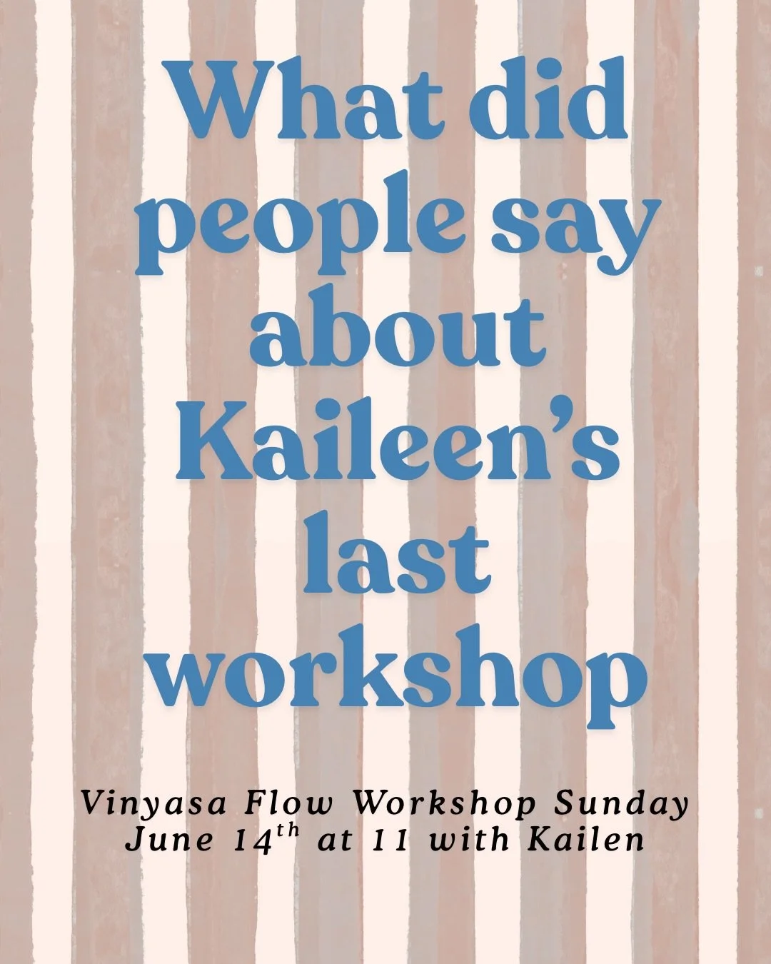 Thinking about joining Kaileen&rsquo;s workshop this Sunday at 11 AM? Don&rsquo;t listen to us.,let our community tell you why you should. ✨

After Kaileen&rsquo;s last Foundations Workshop, we received some incredible feedback:

💬 &ldquo;It exceede