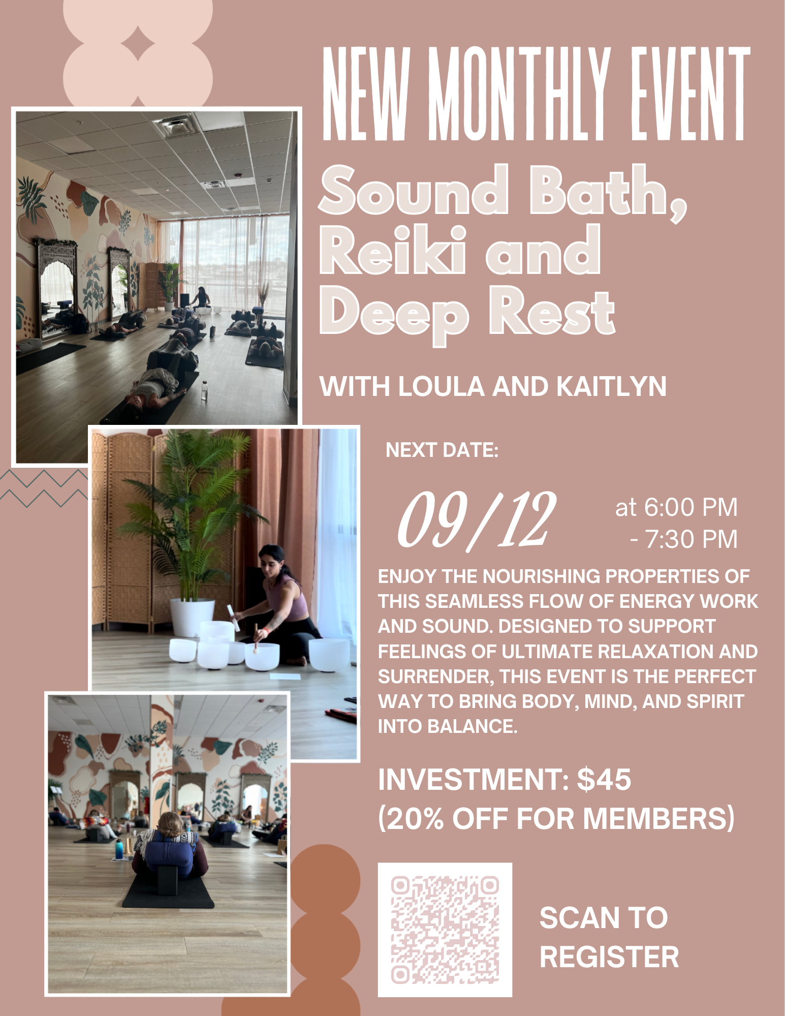 Sound Bath, Reiki and Deep Rest with Loula