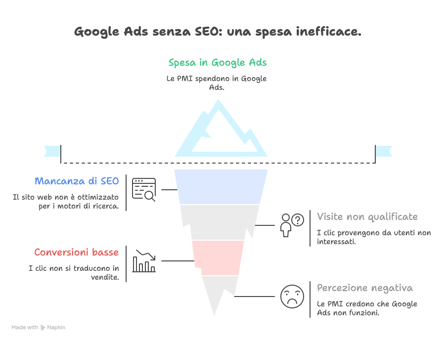 Google Ads senza SEO: come guidare una Ferrari con le gomme sgonfie