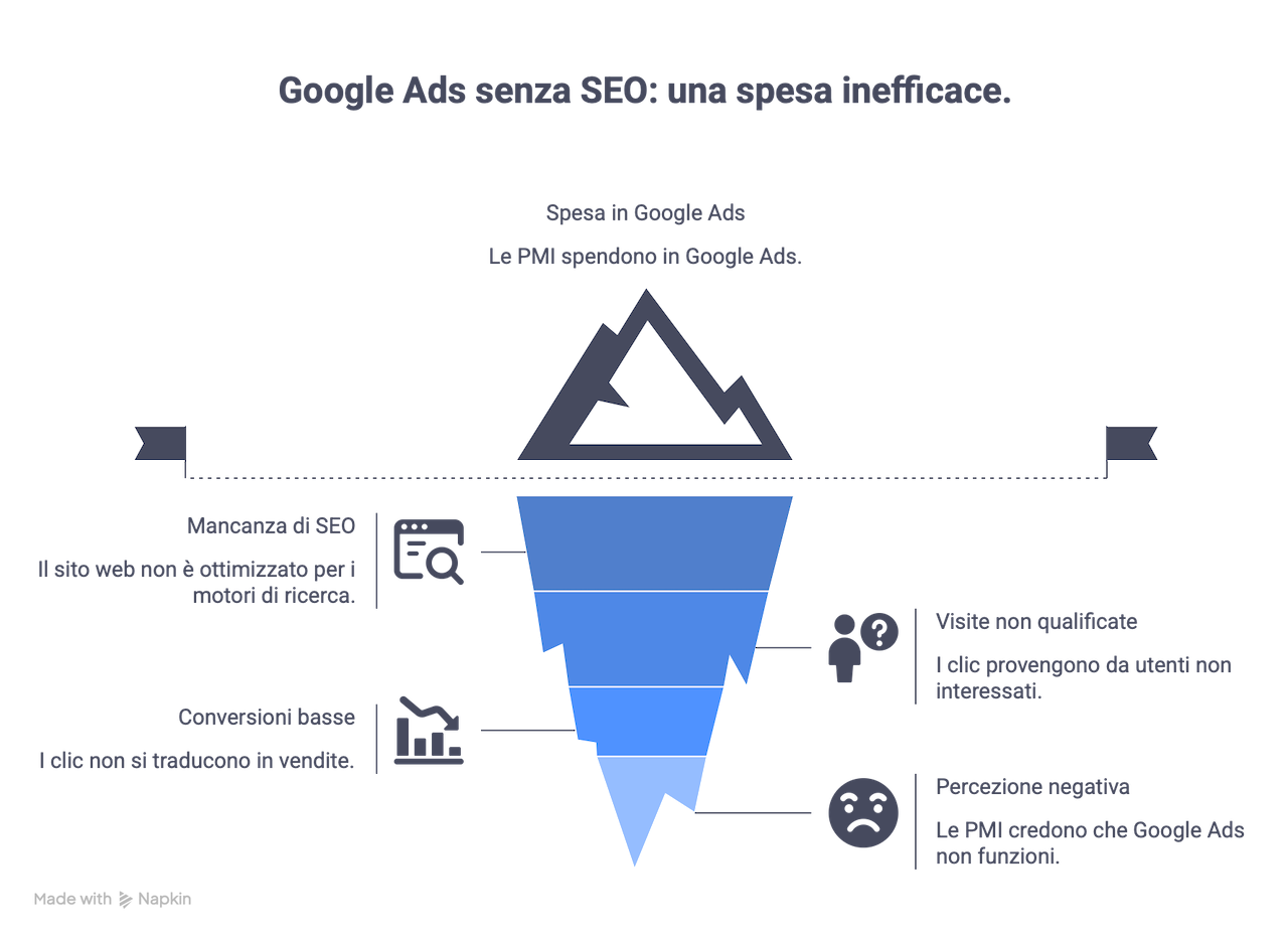 Google Ads senza SEO: come guidare una Supercar con le gomme sgonfie