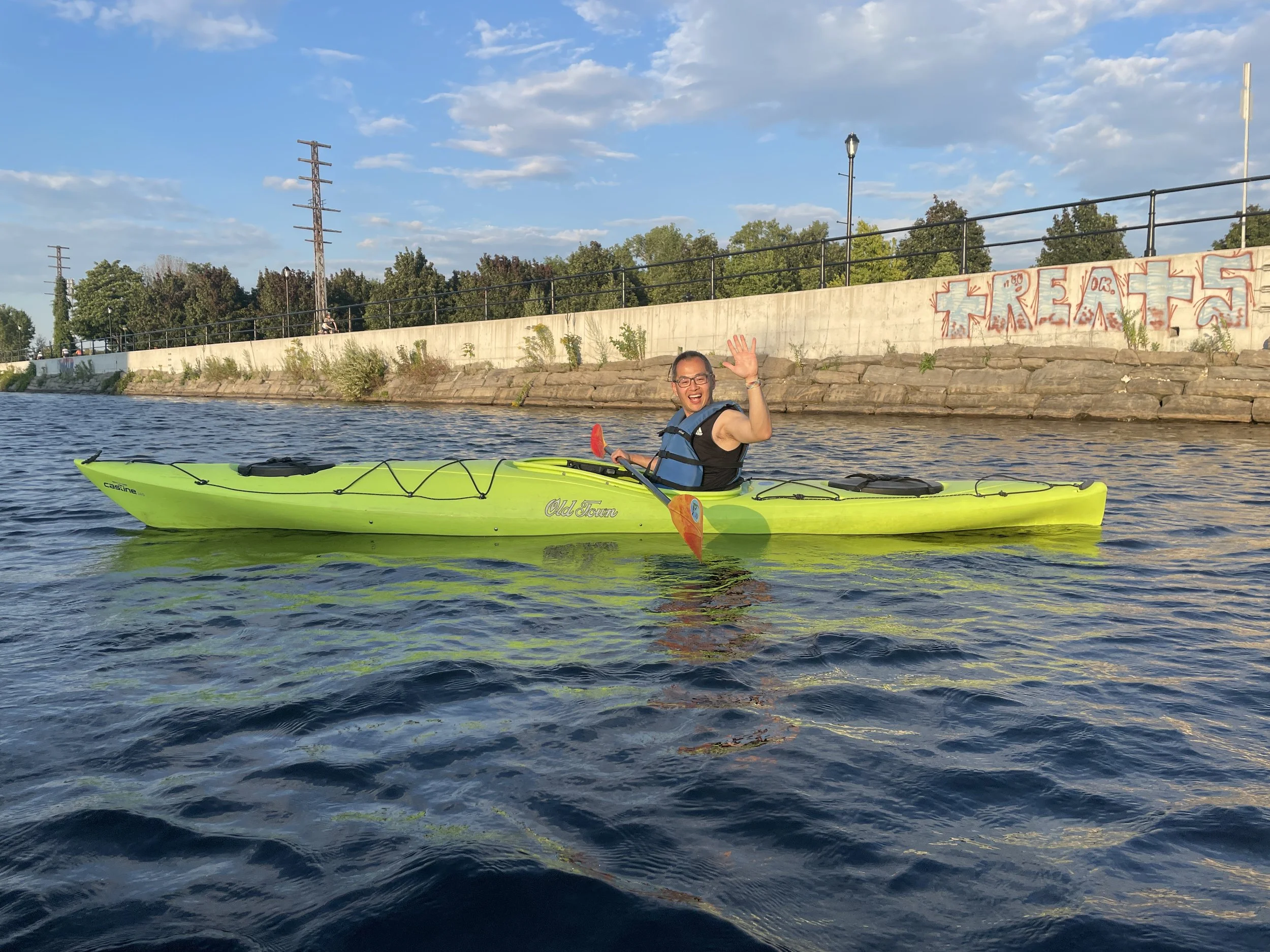On a kayak